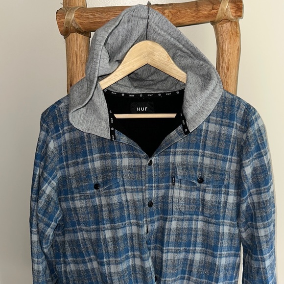 HUF Hoodie Flannel Jacket - Picture 1 of 3